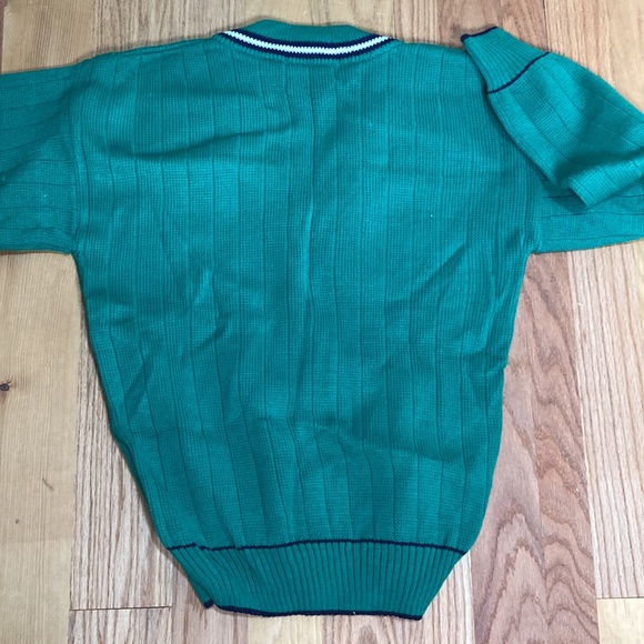 Quill’s Woollen Market Green V Neck Pullover, Size M, 100% Acrylic, NEW - Picture 7 of 7